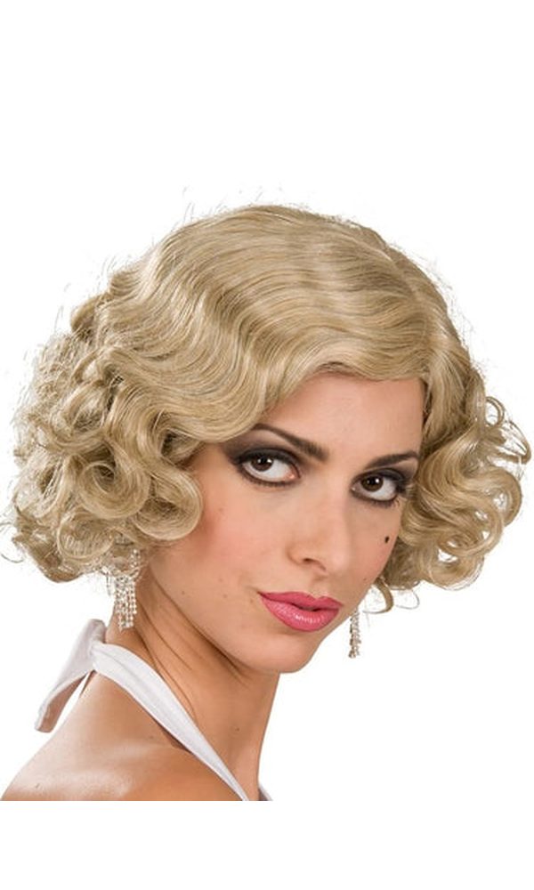 1920s Blonde Flapper Wig For Adults