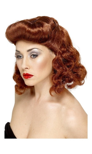 1940S AUBURN PIN UP GIRL WIG