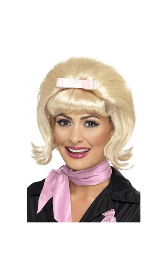 1950s Blonde 50's Flicked Beehive Bob