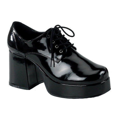 1970S Mens Patent Leather Platform Shoes Large