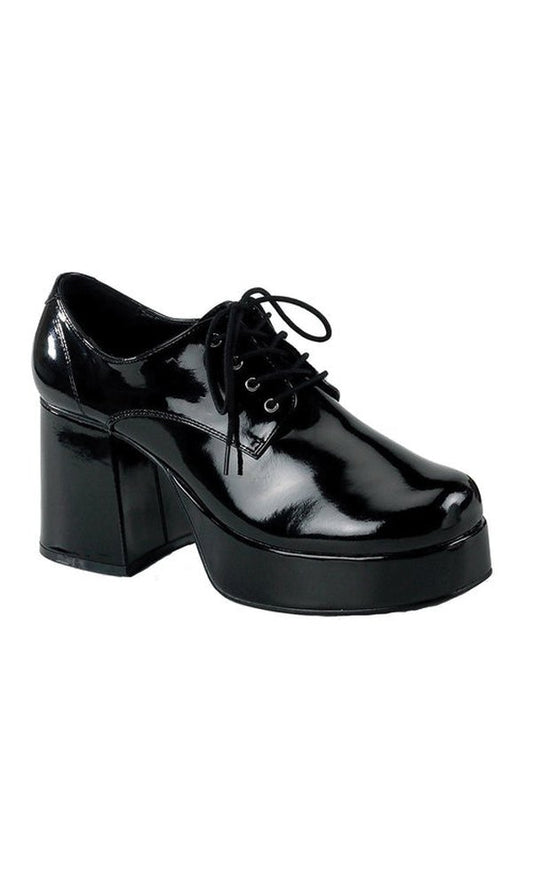 1970S Mens Patent Leather Platform Shoes Large