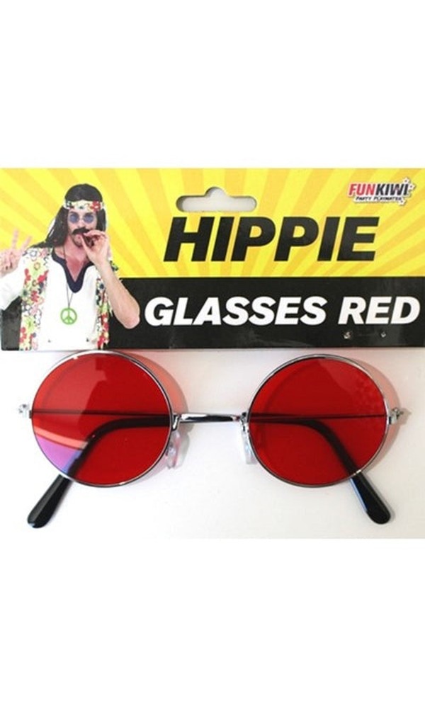1970s Hippie Glasses Red