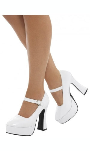 1970s Ladies Platform Shoes Retro Disco Fancy Dress Accessory