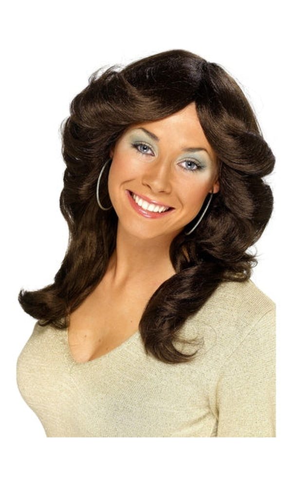 70s Flick Wig Brown