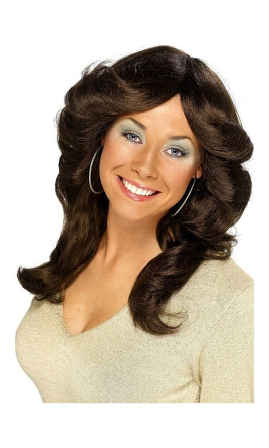 70s Flick Wig Brown