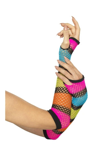 80s Fishnet Gloves For Adults