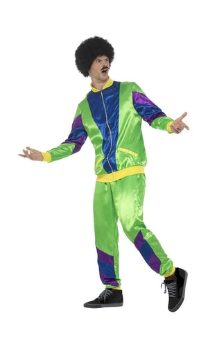 80s Height of Fashion Shell Suit Costume Green Tracksuit