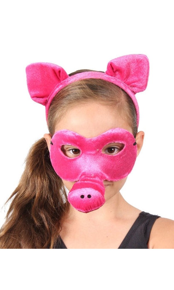 Animal Headband & Mask Set - Pig