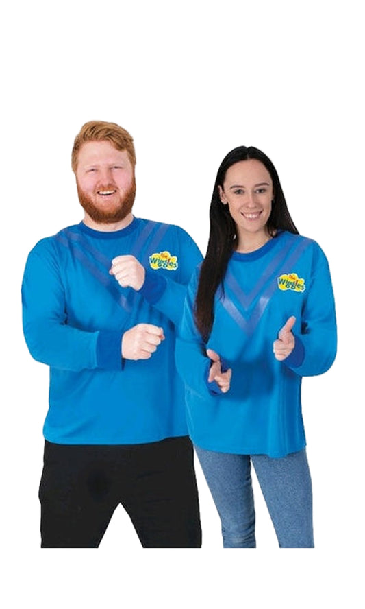 BLUE WIGGLE COSTUME TOP, ADULT UNISEX