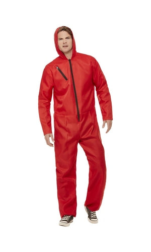 Bank Robber Jumpsuit Costume For Adults