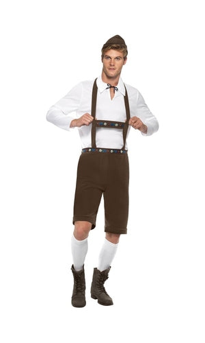 Bavarian Man Costume, Brown X Lge Fit