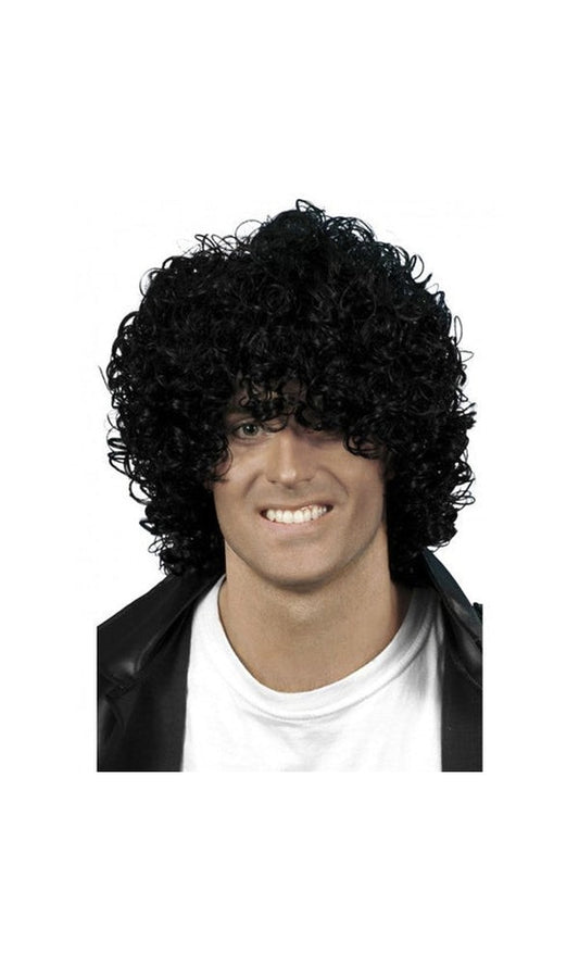 Black Afro Wet Look Wig Michael