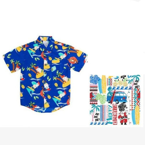 CHRISTMAS HAWAIIAN SHIRT BOYS WHITE