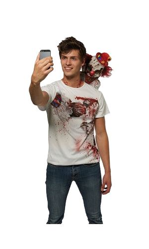 CLOWN SELFIE SHOCKER COSTUME, ADULT