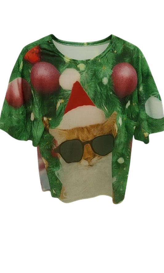 Christmas Cat Costume T-SHIRT