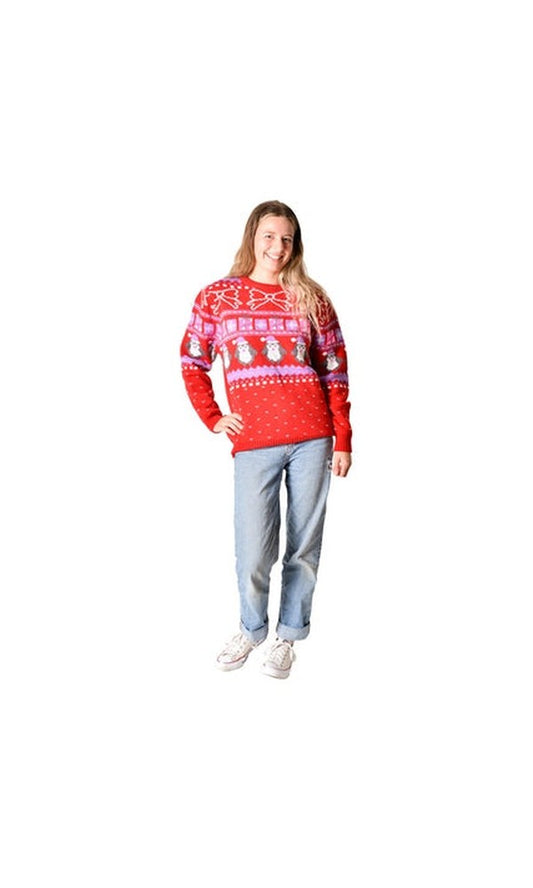 Christmas Jumper Penguin Womens