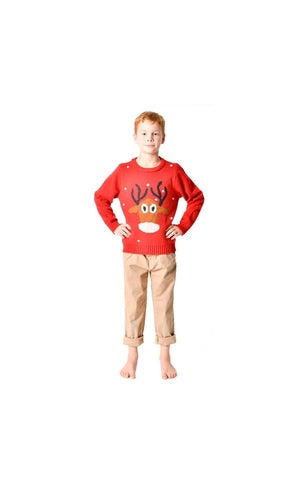 Christmas Jumper Reindeer Kids 155cms