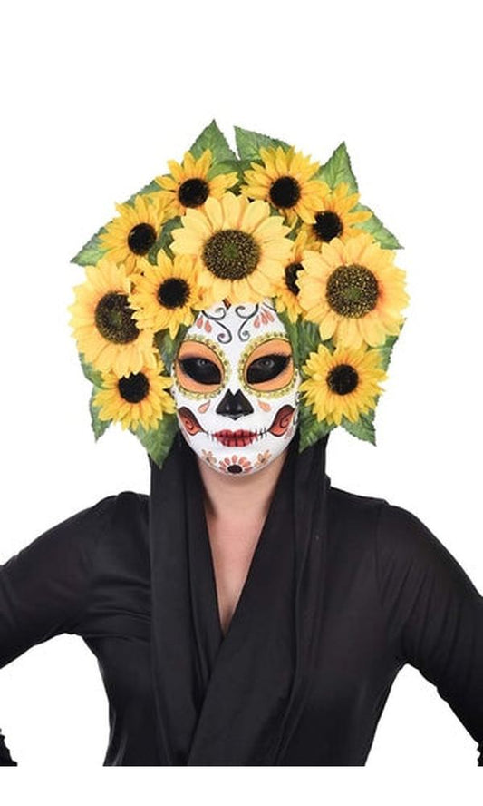 Day of the Dead Sunflower Mask