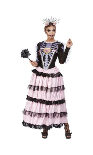 Deluxe Day Of The Dead Senorita Costume For Adults
