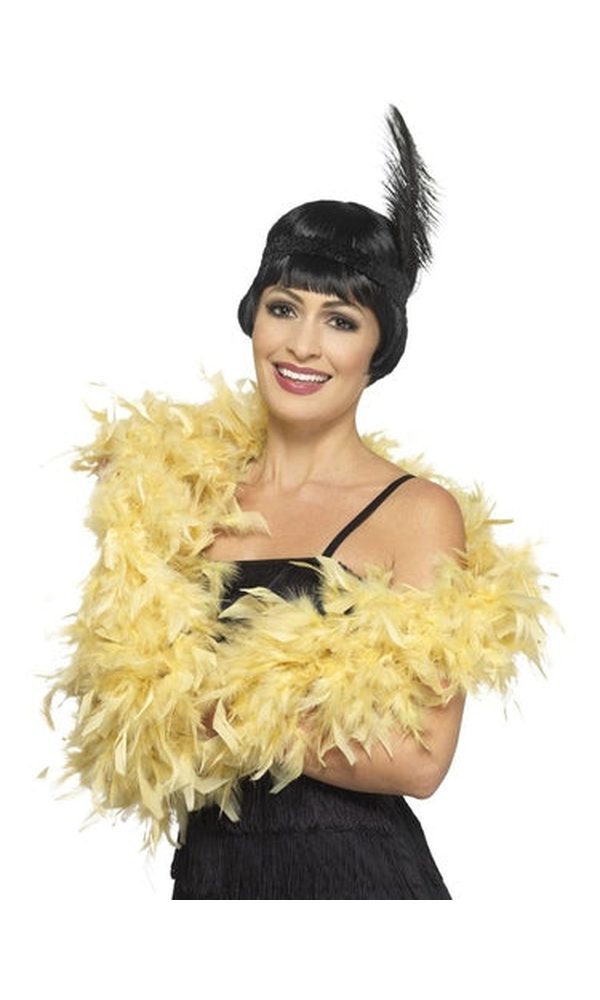 Deluxe Feather Boa, Yellow