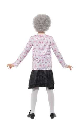 Deluxe Gangster Granny Costume For Kids - David Walliams