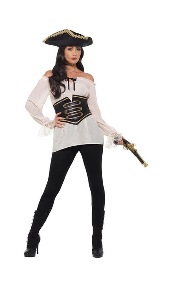 Deluxe Pirate Shirt, Ladies, Ivory