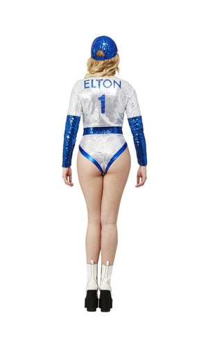 Elton John Deluxe Sequin Ladies Baseball Costume For Adults