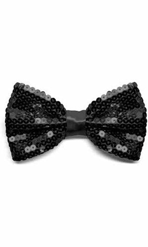 GLITTER BOW TIE BLACK