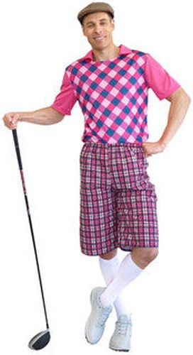 GOLF PRO COSTUME PINK FOR ADULT