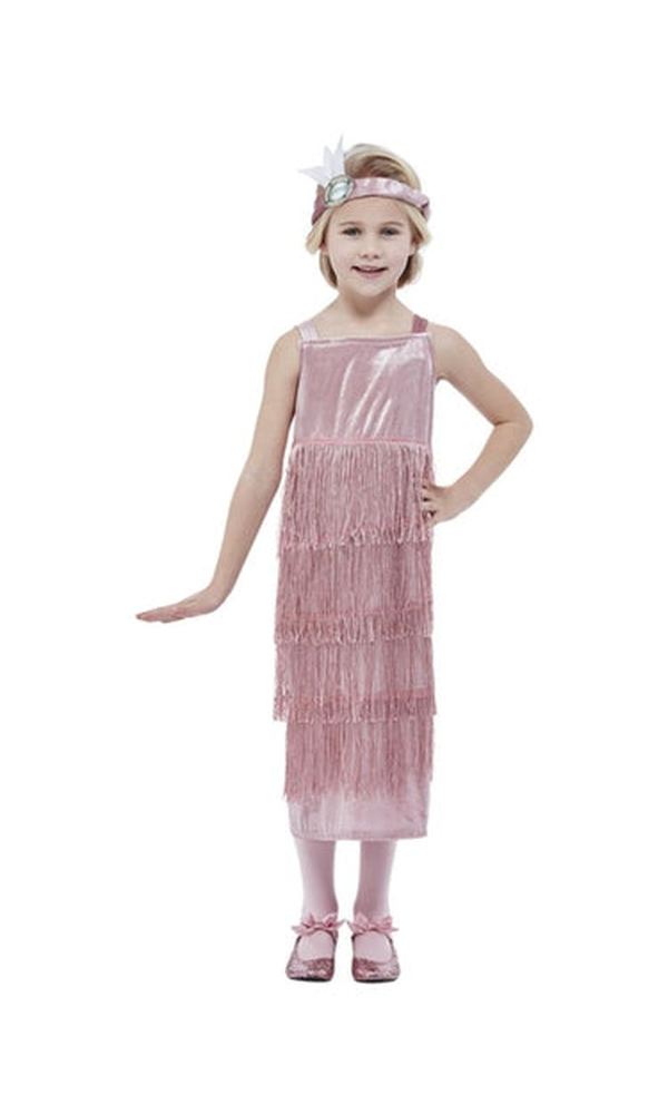 Girls 20s Pink Flapper Costume