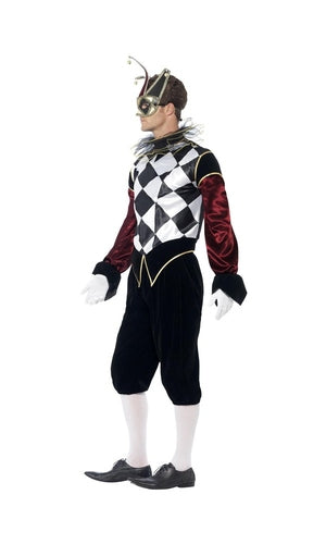 Gothic Venetian Harlequin Costume For Adults