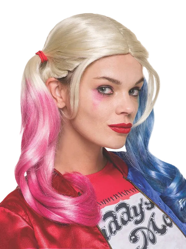 Harley Quinn Wig Pink White and Blue