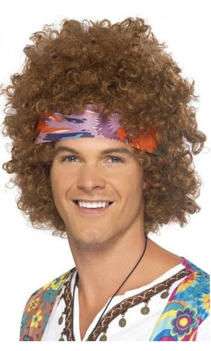 Hippie Afro Wig Brown