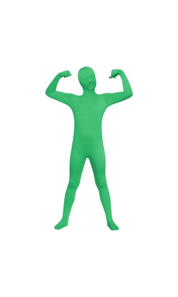 Invisible Man Spandex Costume Green 155cms