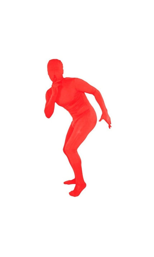 Invisible Man Spandex Costume Red For Adults