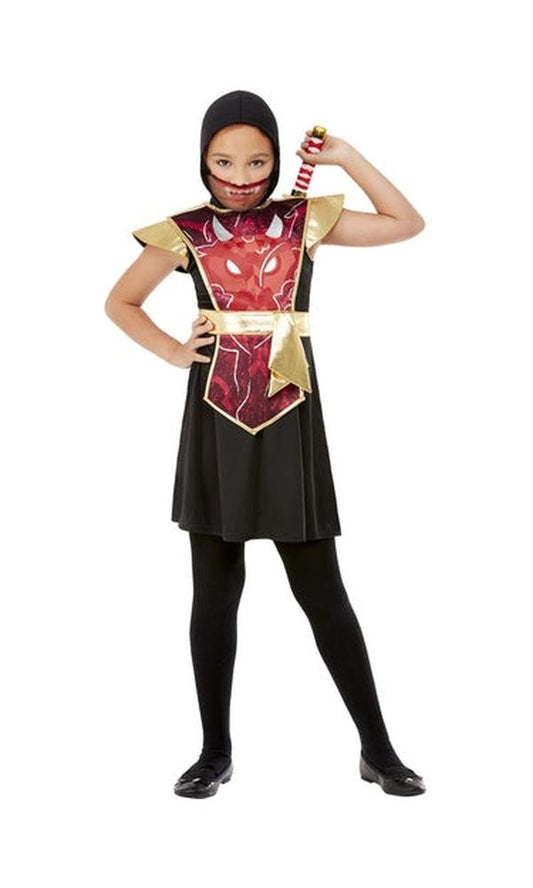 Japanese Red Ninja Warrior Costume For Kids