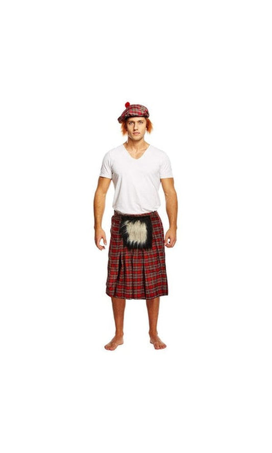 KILT WITH SPORRAN COSTUME FOR ADULTS