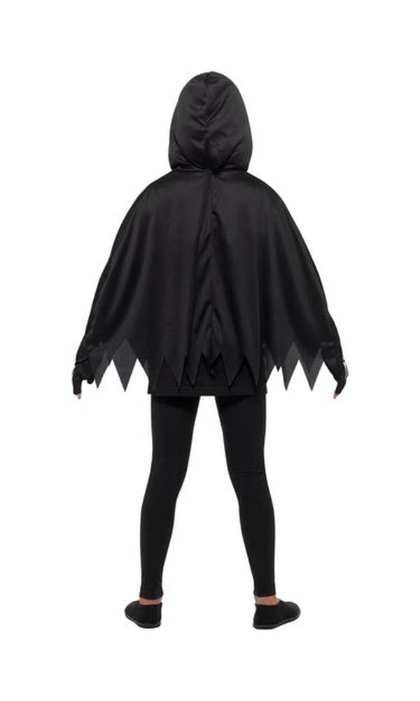 Kids Skeleton Poncho, with Gloves