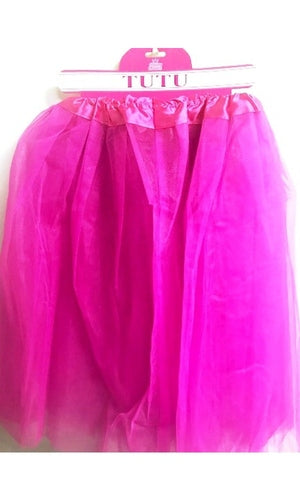 LONG ADULT TUTU 3 LAYERS 60CM, PINK