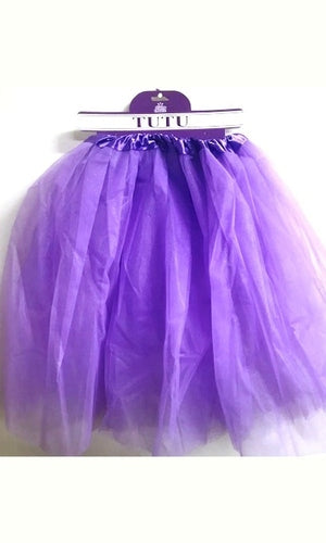 LONG ADULT TUTU 3 LAYERS 60CM, PURPLE