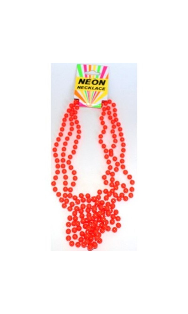 NEON BEADS ORANGE NECKLACE