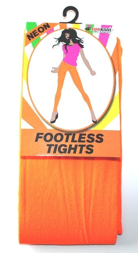 NEON ORANGE FOOTLESS TIGHTS