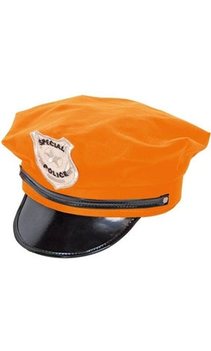 NEON POLICE HAT ORANGE