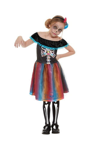 Neon Day of The Dead Girl Costume