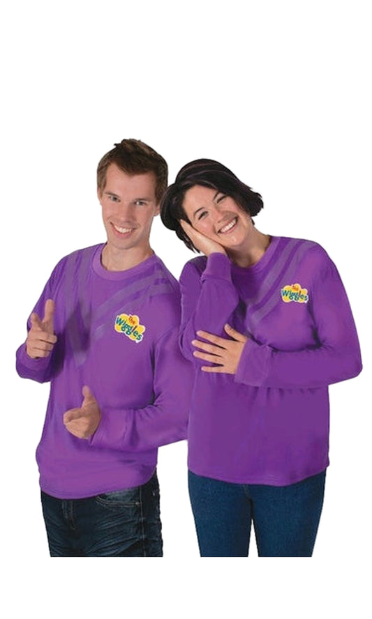 PURPLE WIGGLE COSTUME TOP, ADULT UNISEX
