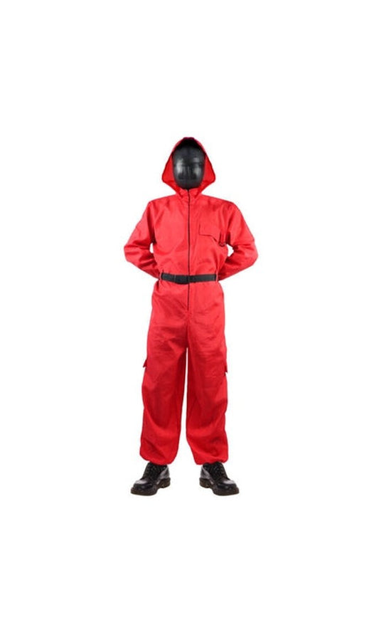 Red Game Guard Costume For Adults - Squid Game
