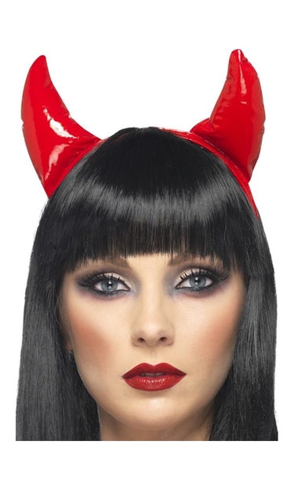 Red PVC Devil Horns
