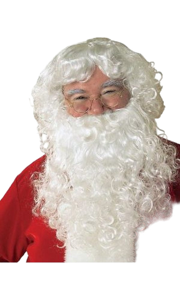 Santa Claus Long White Wig and Beard Set