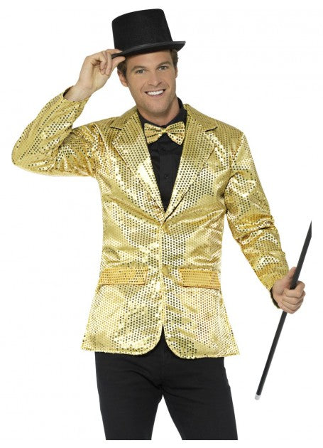 Sequin Jacket, Mens, Gold