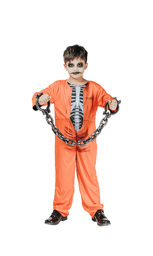 Skeleton Convict Costume Child